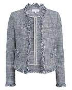 Exclusive For Intermix Intermix Verity Knit Jacket Blue/white 8