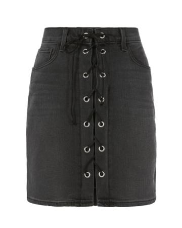 L'agence Portia Lace-up Mini Skirt