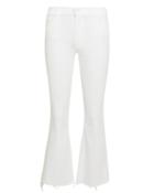 Mother Insider Crop Step Fray White Jeans White 29
