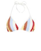 Solid & Striped Amber Triangle Bikini Top White/stripes S