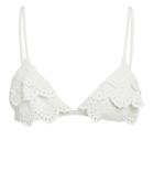 Inc Swim Lace Bikini Top White L