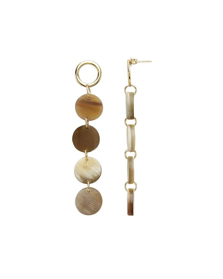 Argento Vivo Horn Layered Earrings Ivory 1size