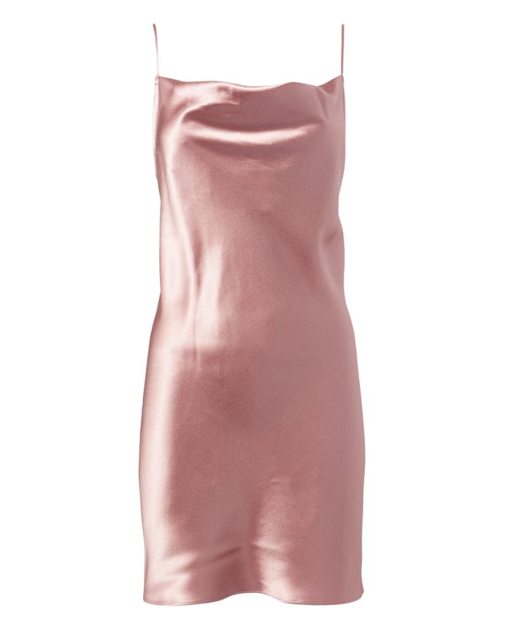 Fleur Du Mal Cowl Neck Slip Dress Rose P