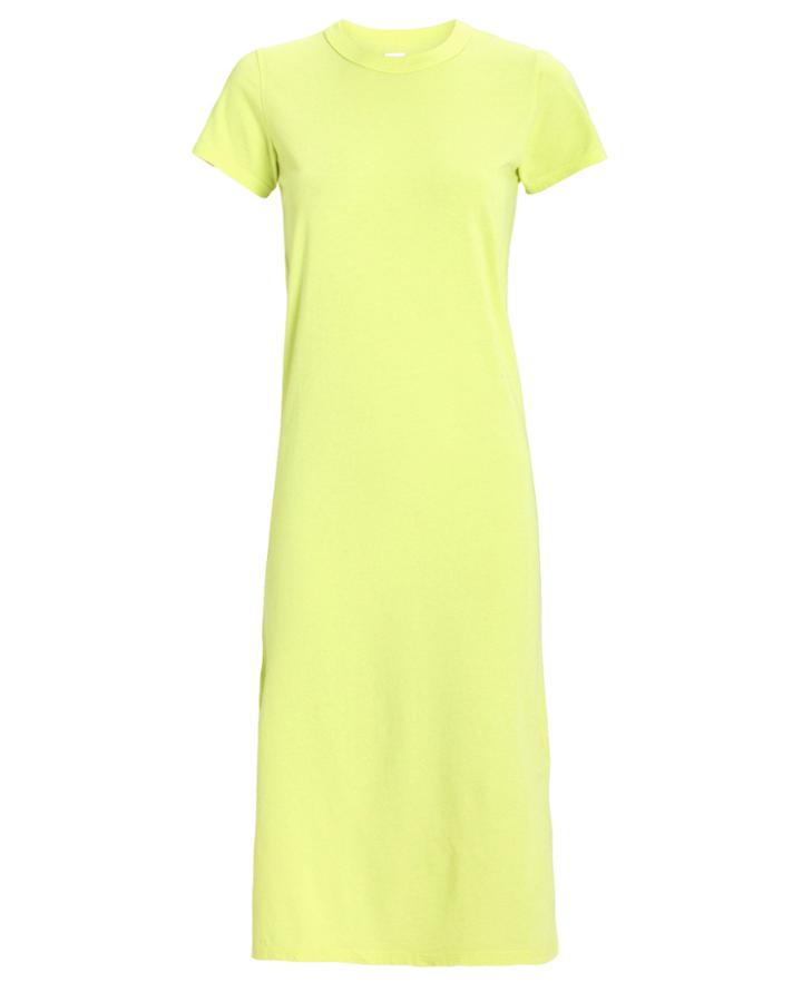 Nsf Leah Jersey T-shirt Dress Neon Yellow L