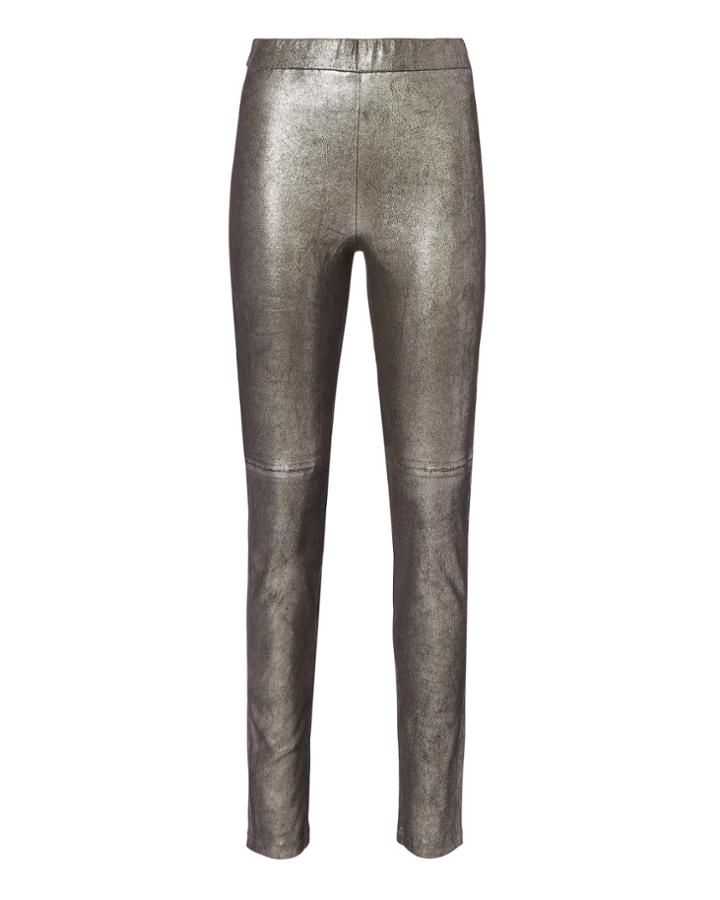 Exclusive For Intermix Hartley Stretch Leather Leggings Metallic 8