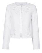 Exclusive For Intermix Julia Embroidered Linen Jacket Ivory P