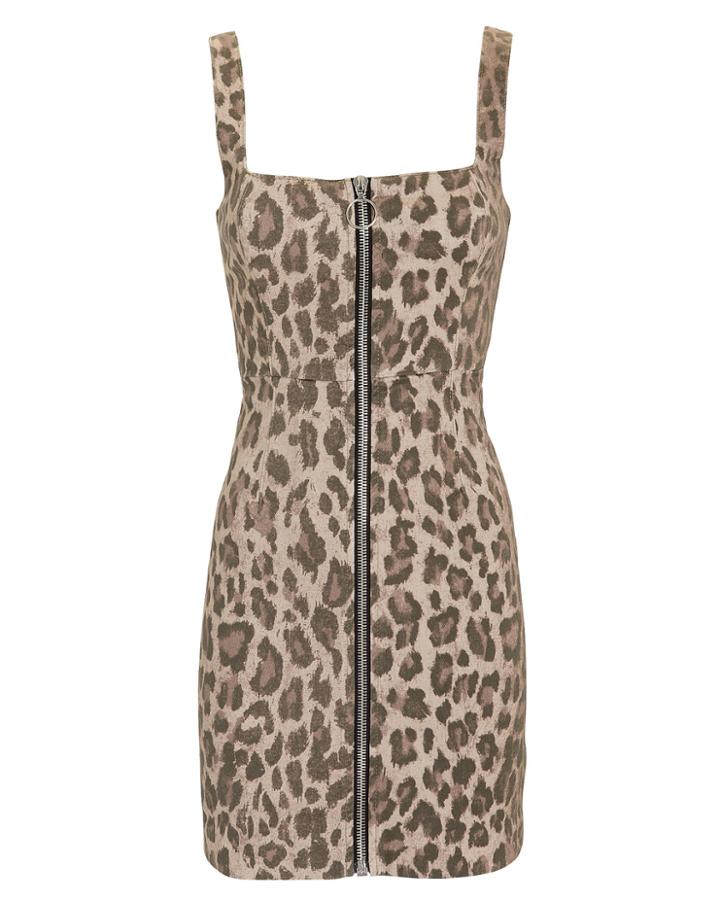 Nicholas Leopard Mini Dress Multi Zero