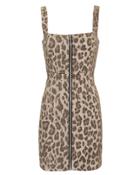 Nicholas Leopard Mini Dress Multi Zero