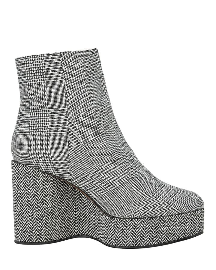 Robert Clergerie Belent Plaid Booties Grey 37
