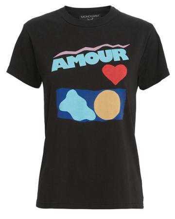 Monogram Amour Jersey Tee Black P