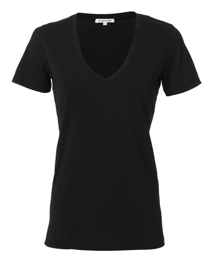 Cotton Citizen Classic V-neck T-shirt Black P