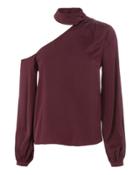 Exclusive For Intermix Luna One Shoulder Choker Neck Top