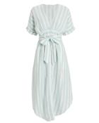 Birds Of Paradise Birds Of Paradis Dolman Sleeve Midi Dress Blue/white Zero
