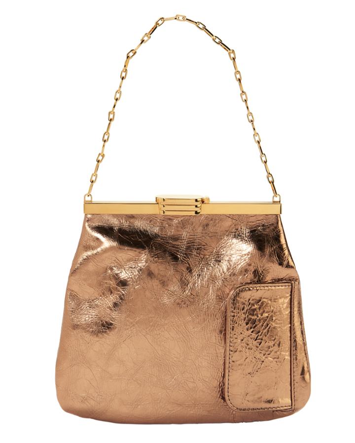 Bienen-davis 4 Am Satin Bronze Small Clutch Brown 1size