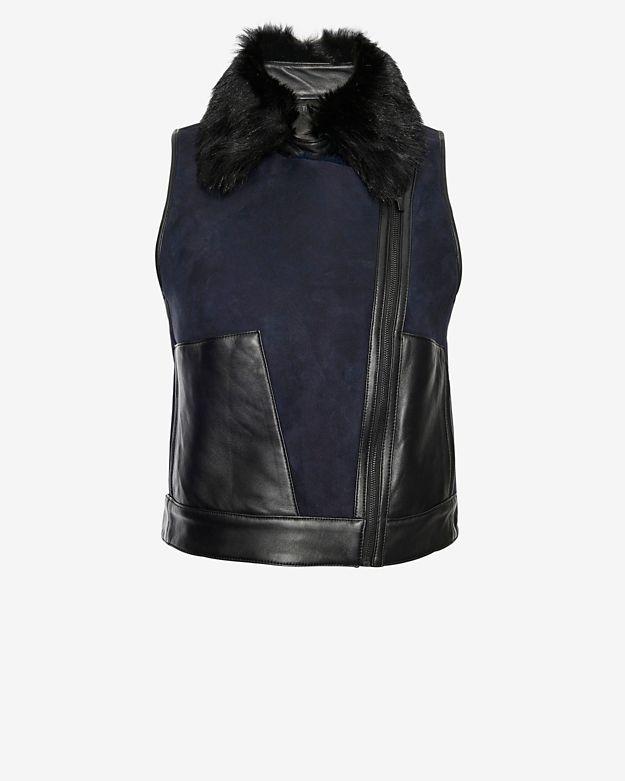Ohne Titel Colorblock Shearling Vest