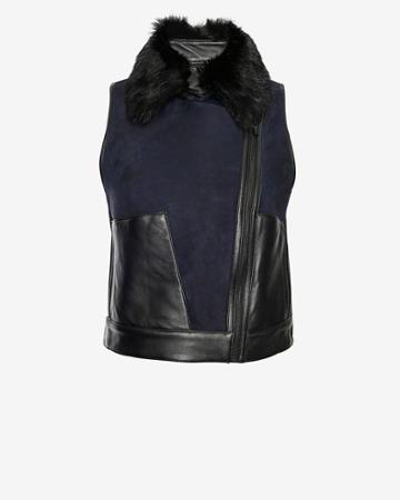 Ohne Titel Colorblock Shearling Vest