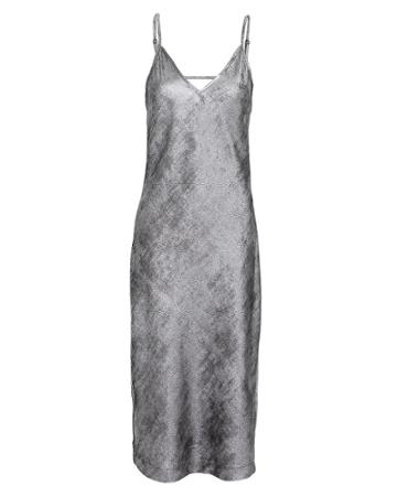 Brochu Walker Julep Metallic Slip Dress Silver P