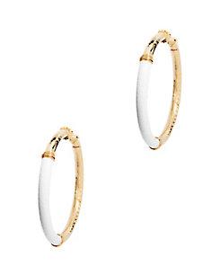 Gas Bijoux Leather Accent Hoops