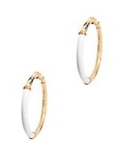 Gas Bijoux Leather Accent Hoops