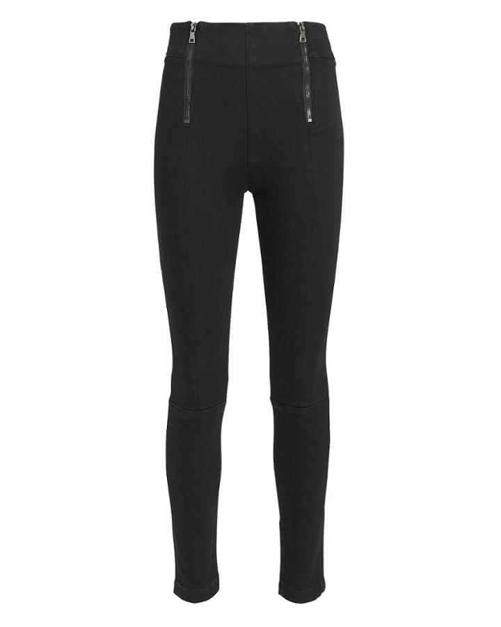 Frame Double Zip Skinny Jeans Black 23