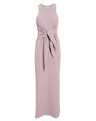 Nanushka Mame Terry Knit Tie Waist Dress Lilac S