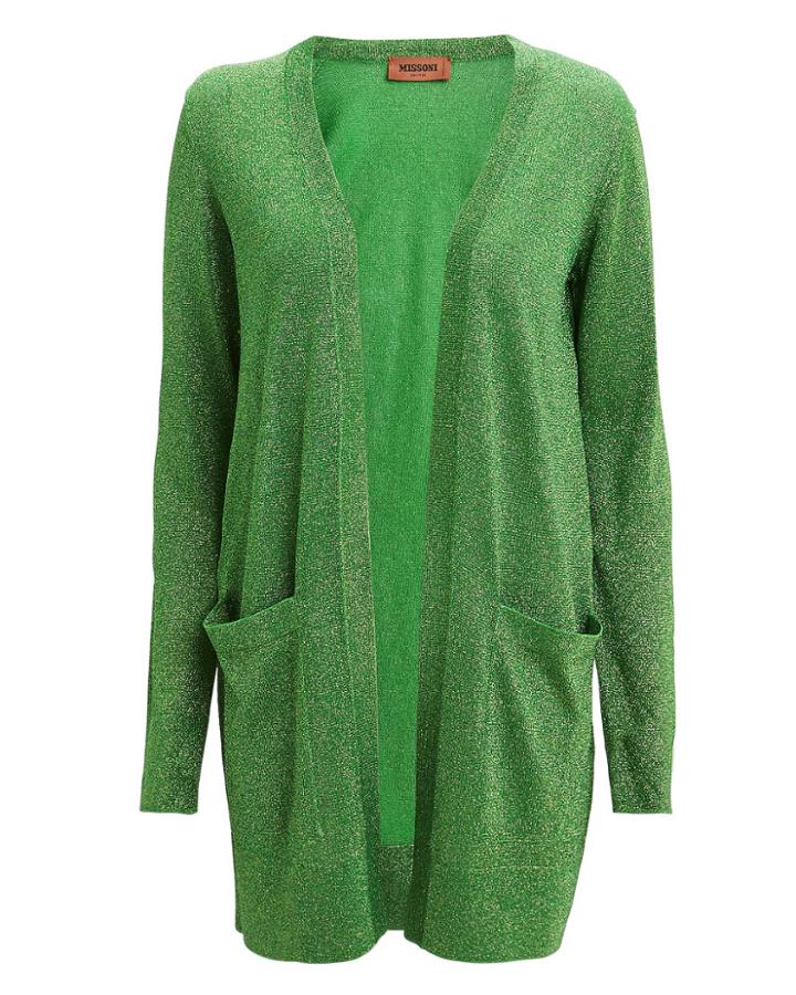 Missoni Green Lurex Cardigan Green 36