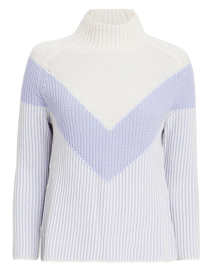Zoe Jordan Graham Sweater White/light Blue M/l
