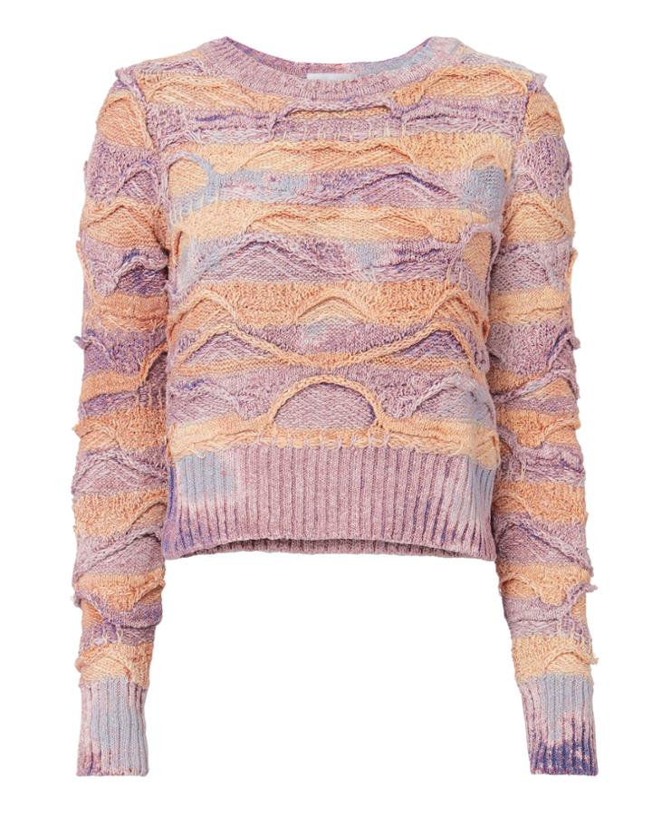 Faith Connexion Multi-bleached Cropped Sweater Multi L