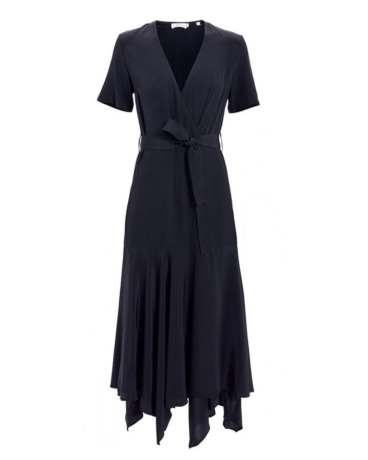 Alc A.l.c. Cora Midnight Navy Wrap Dress Navy Zero