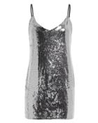 Rta Bijou Sequin Silver Slip Dress Silver 4