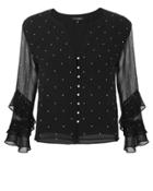 Exclusive For Intermix Intermix Meena Pearl-embellished Top Blk/wht P