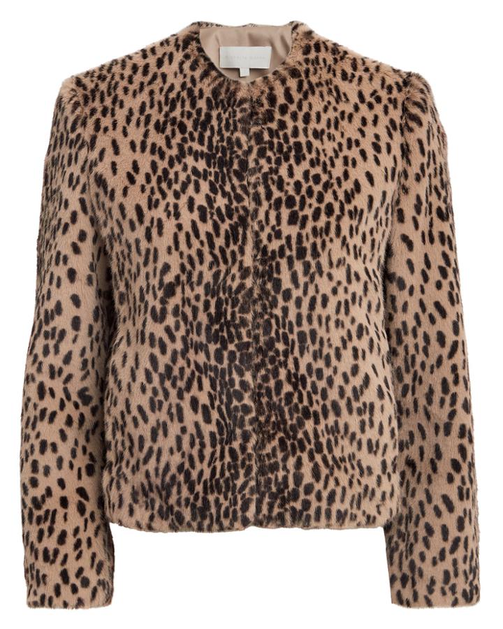 Michelle Mason Leopard Faux Fur Chubbie Coat Leopard Zero