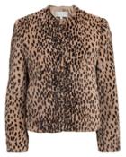 Michelle Mason Leopard Faux Fur Chubbie Coat Leopard Zero