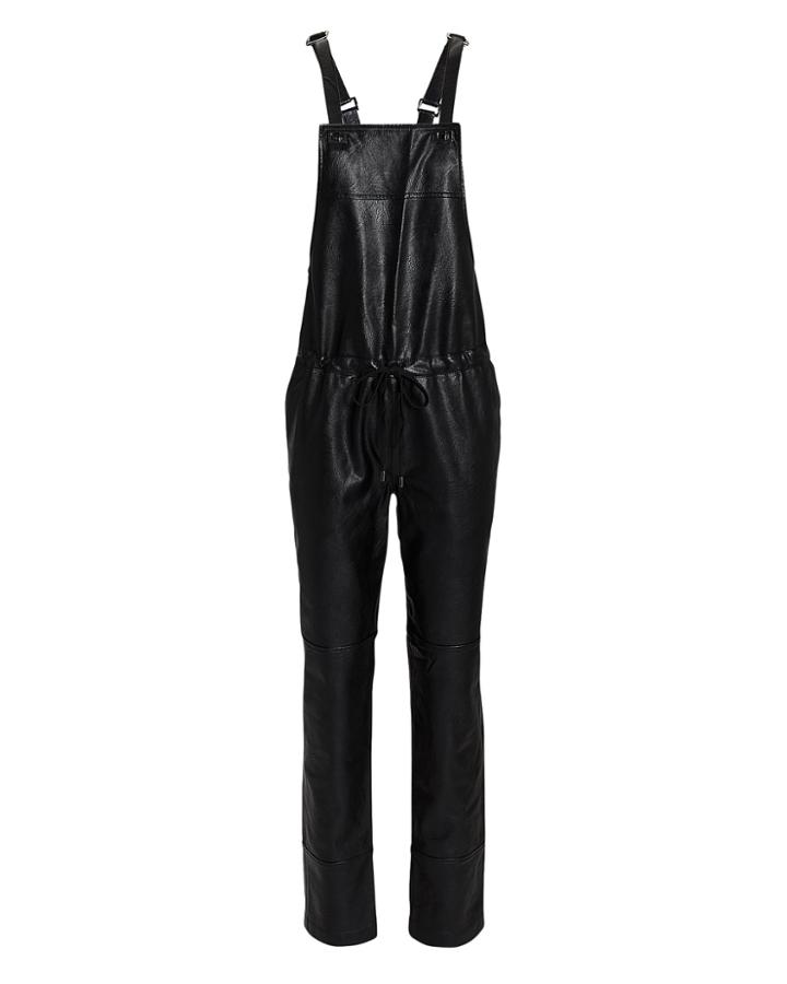 Devine Heritage Divine Heritage Vegan Leather Overalls Black S