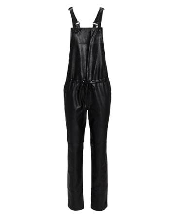Devine Heritage Divine Heritage Vegan Leather Overalls Black S