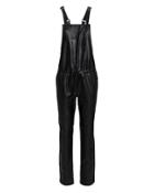 Devine Heritage Divine Heritage Vegan Leather Overalls Black S