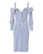 Monse Bustier Striped Dress Blue-drk 6