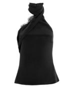 Cushnie Siren Lace Detail Top Black Zero