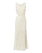 Jonathan Simkhai Pearl Embellished Crochet Maxi Dress White S