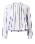 A.l.c. Sawyer Striped Woven Crop Shirt