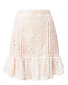 Flannel Chantilly Lace Frill Skirt