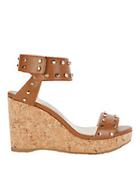 Jimmy Choo Nelly Leather Wedge Sandals