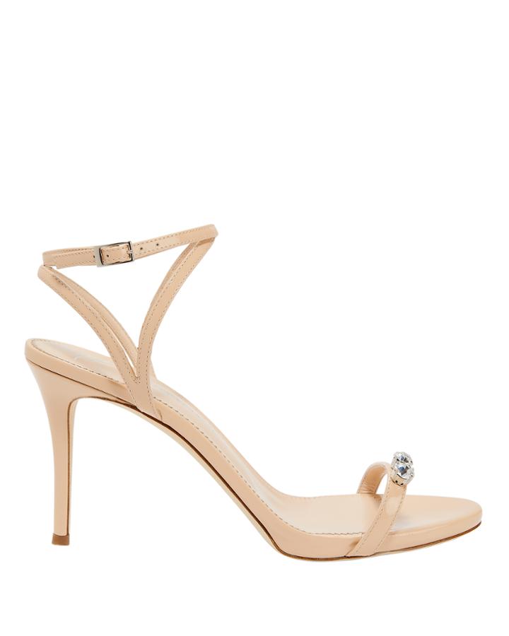 Giuseppe Zanotti Alien Embellished Patent Leather Sandals Beige 37