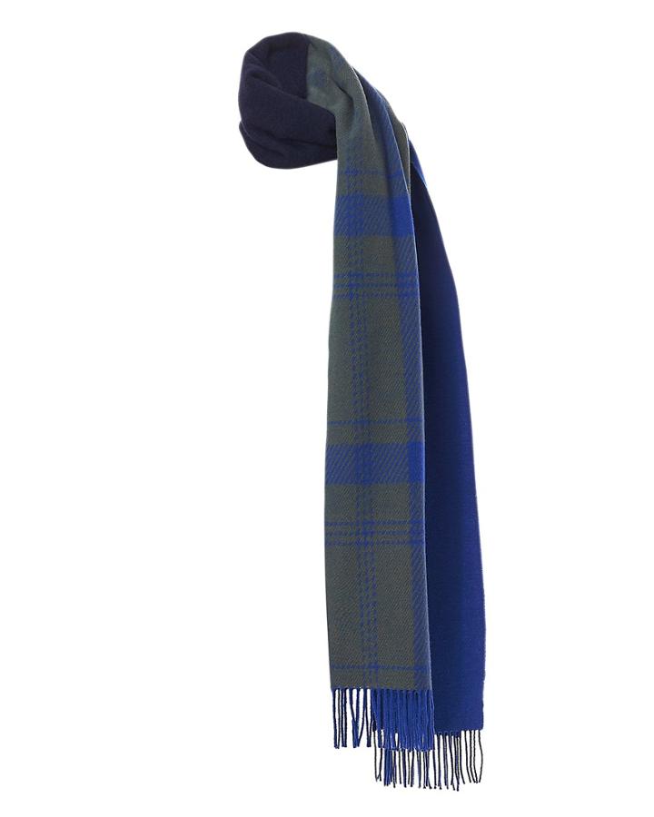 Rag And Bone Rag & Bone Mixed Check Scarf Grey/blue 1size