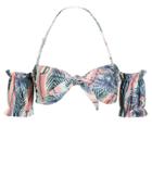 Patbo Sunset Stripe Bikini Top Blue/green/pink S