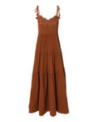 See By Chloe See By Chlo Floral Appliqu Maxi Dress Brown 34