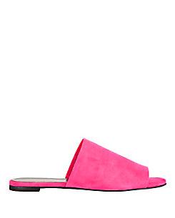 Robert Clergerie Suede Fuchsia Flat Slides