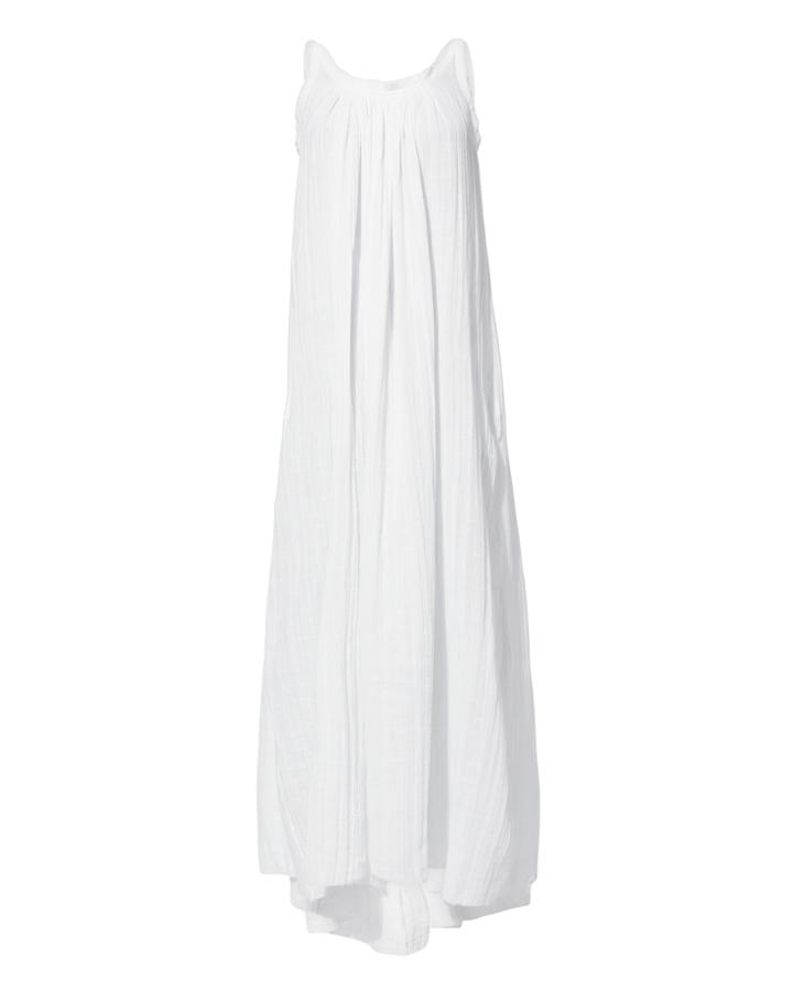 Loup Charmant Gather Maxi Dress White P/s