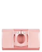 Perrin Le Rond Patent Leather Clutch Pink 1size