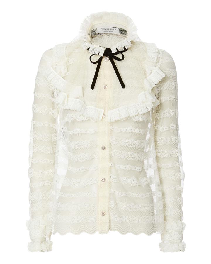 Philosophy Di Lorenzo Serafini Victorian Lace Top